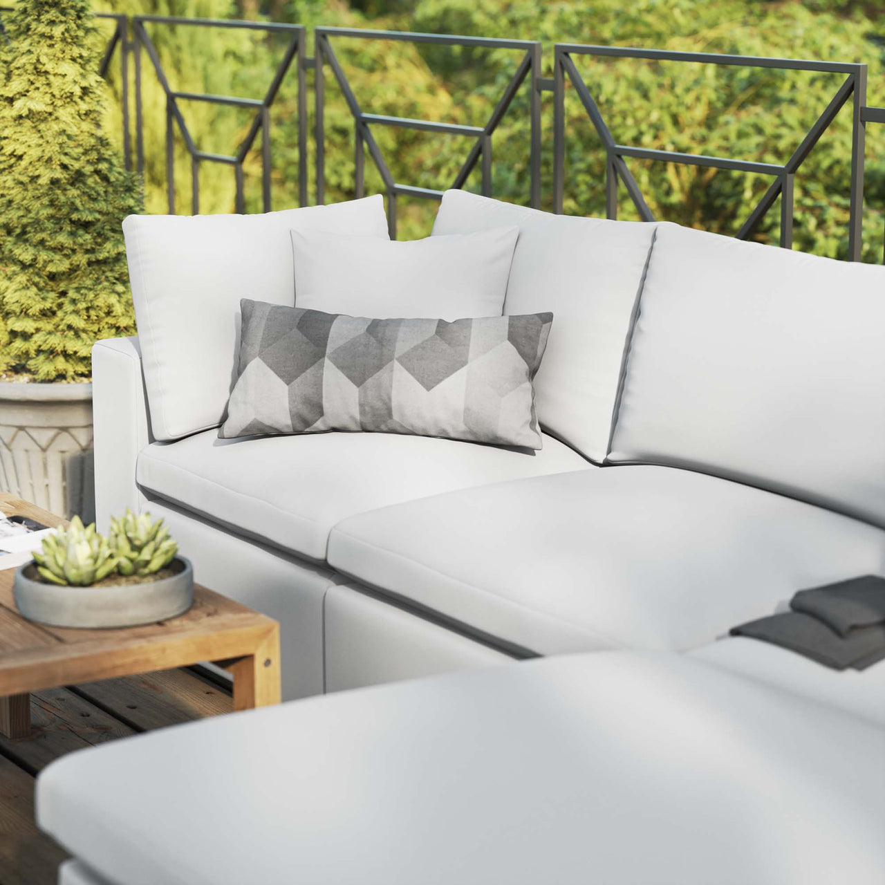 Angelic 4-Piece Alfresco Sectional, White