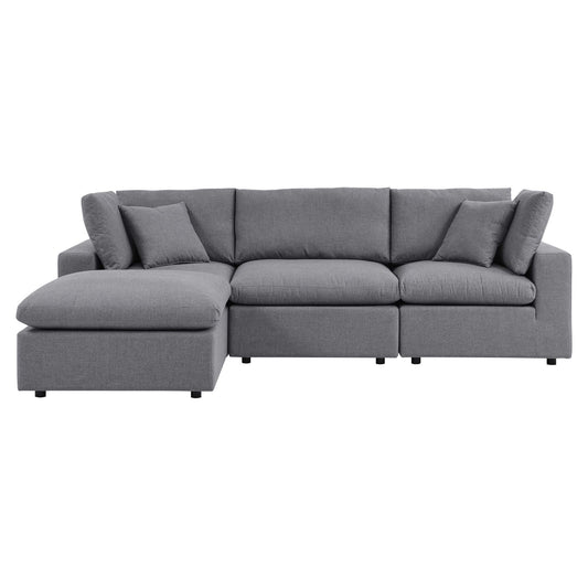 Angelic 4-Piece Sunbrella® Alfresco Sectional, Gray