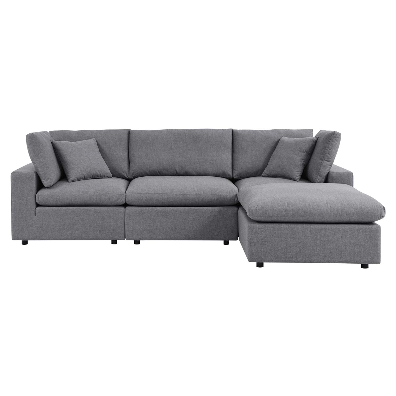 Angelic 4-Piece Sunbrella® Alfresco Sectional, Gray