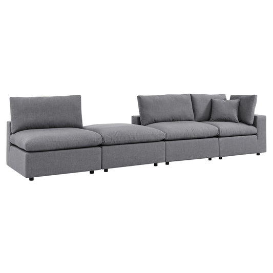 Angelic 4-Piece Sunbrella® Alfresco Sofa Sectional, Gray
