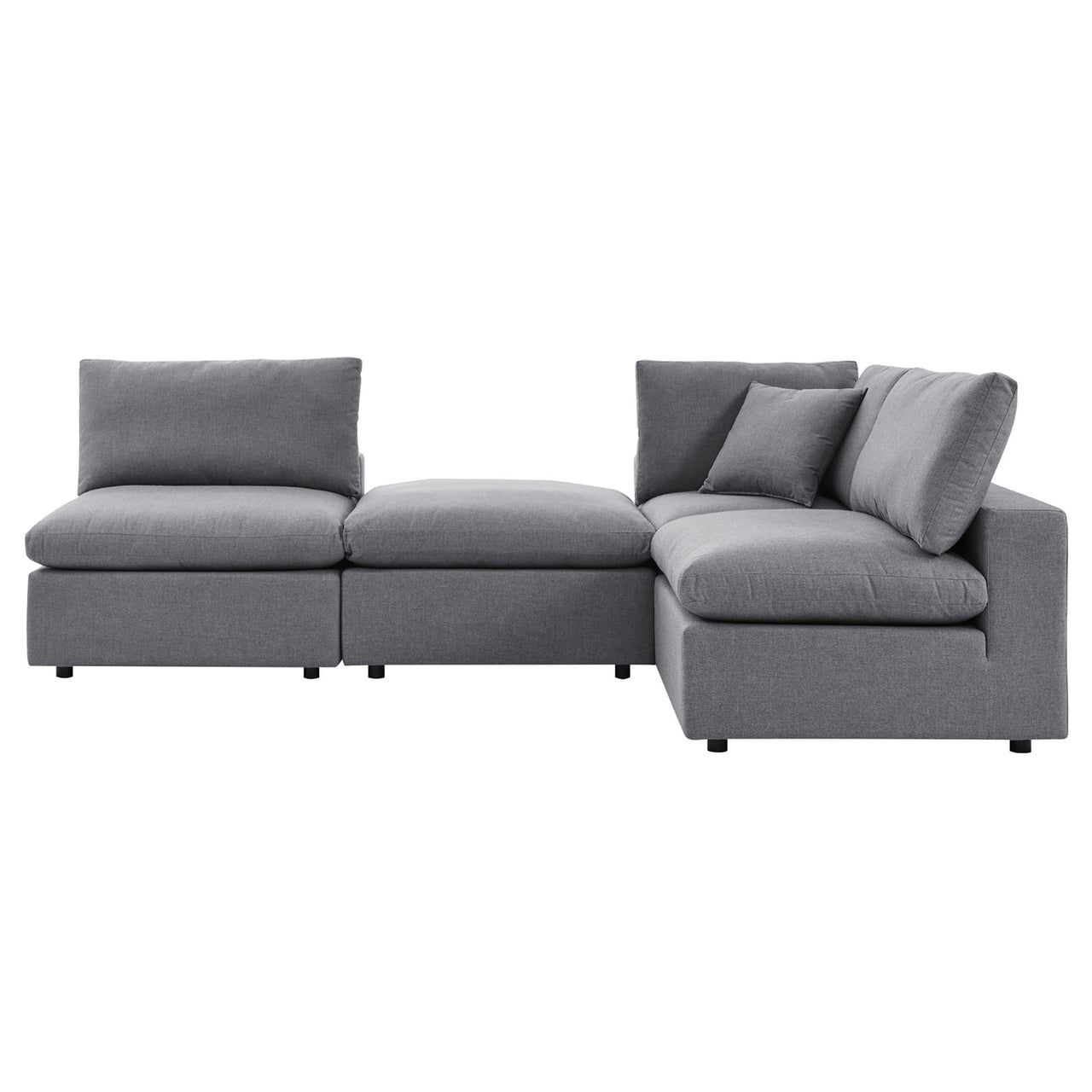 Angelic 4-Piece Sunbrella® Alfresco Sofa Sectional, Gray