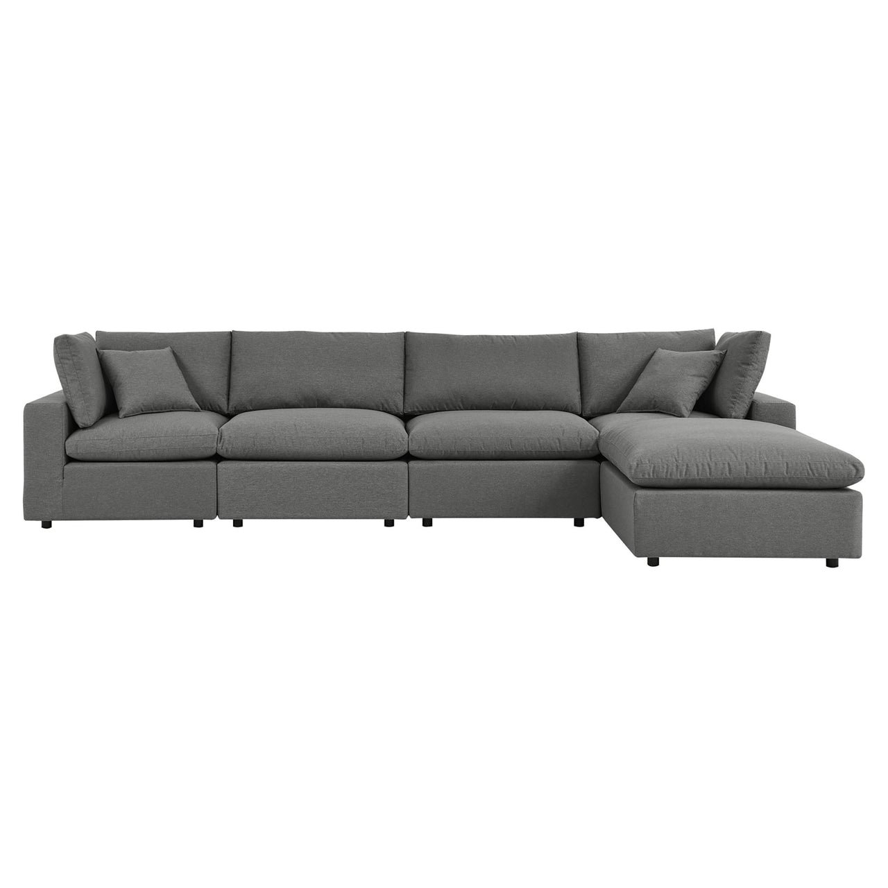 Angelic 5-Piece Alfresco Sectional, Charcoal
