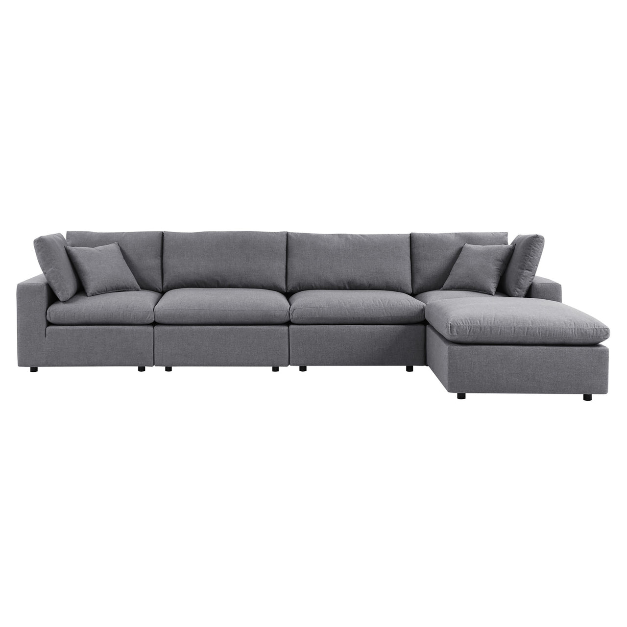 Angelic 5-Piece Sunbrella® Alfresco Sectional, Gray
