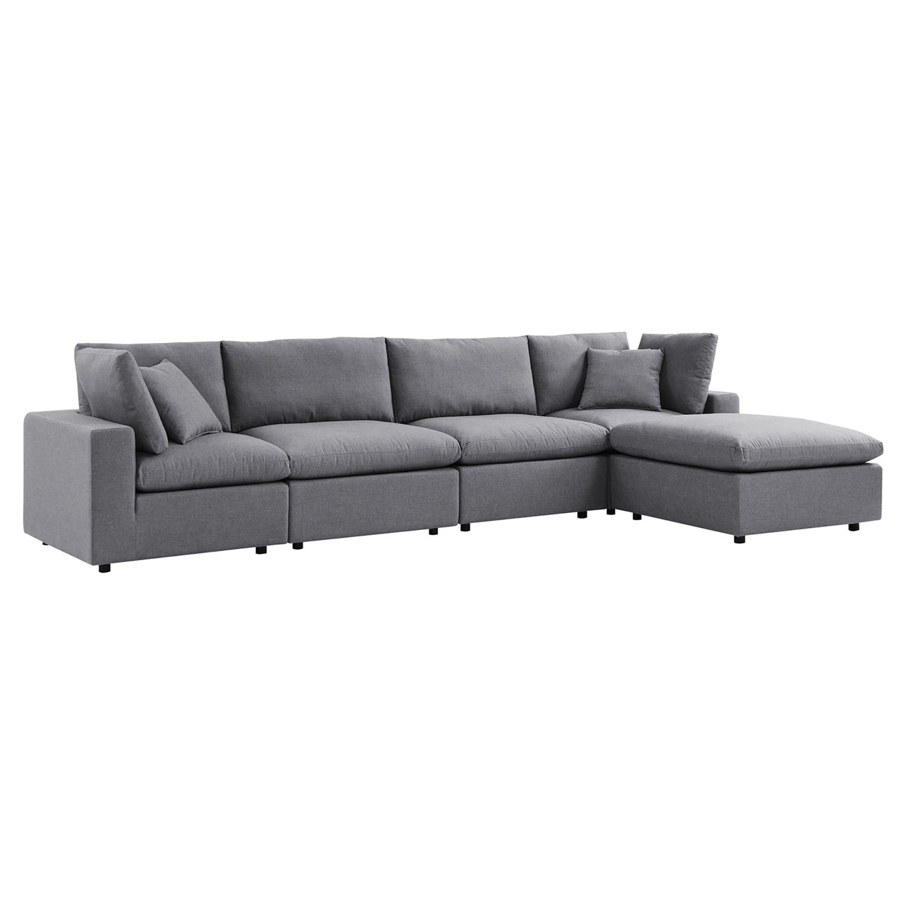 Angelic 5-Piece Sunbrella® Alfresco Sectional, Gray