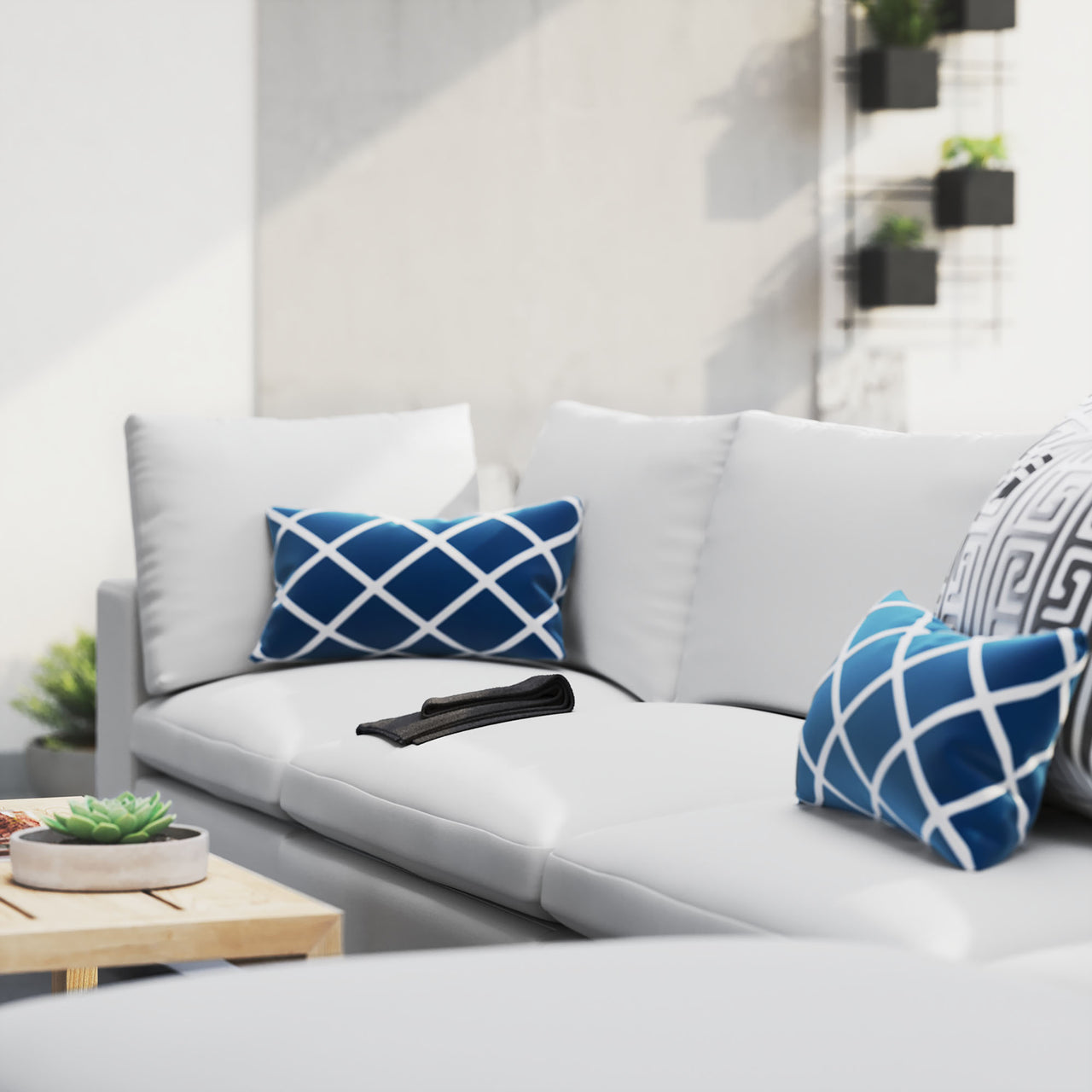 Angelic 5-Piece Sunbrella® Alfresco Sectional, White