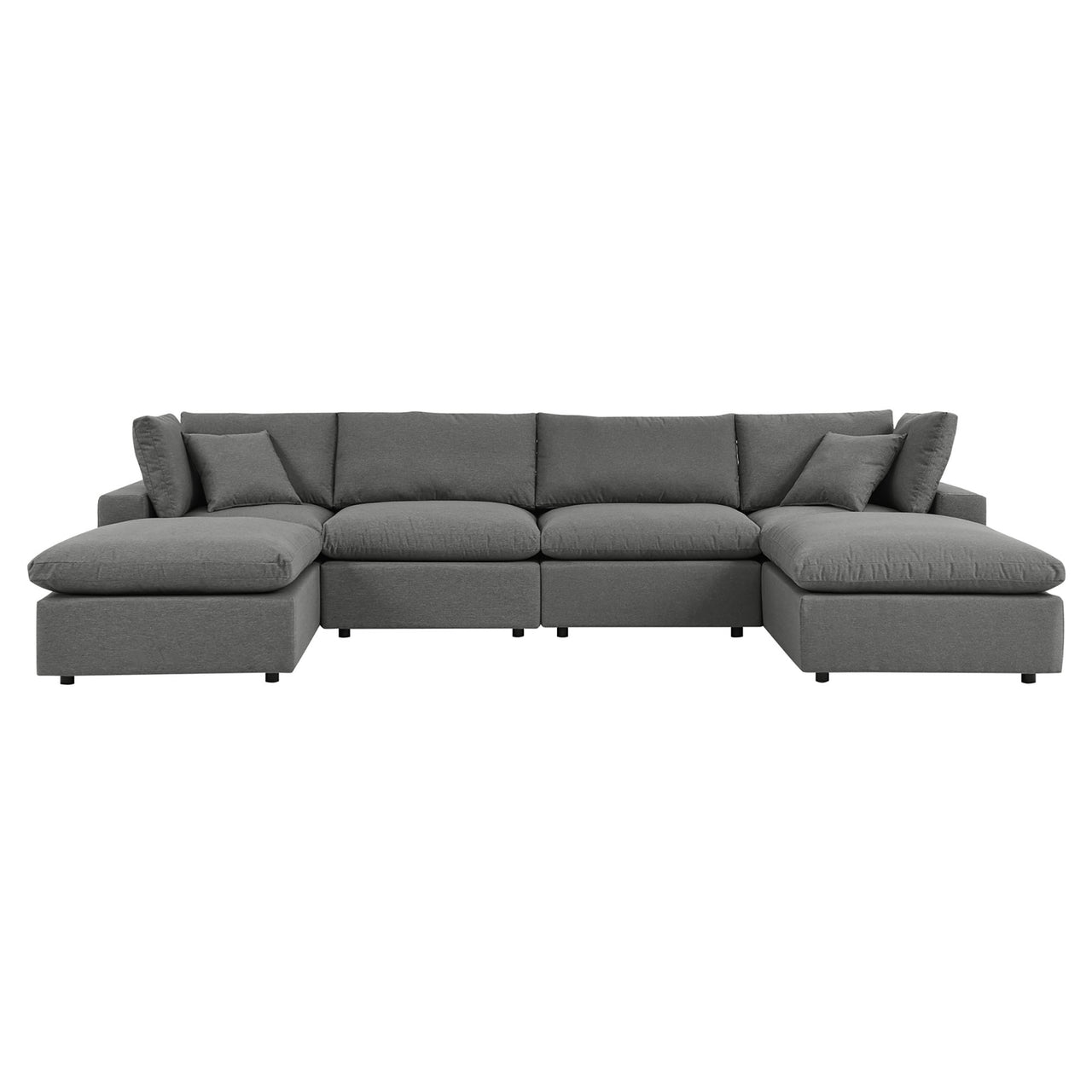 Angelic 6-Piece Alfresco Sectional, Charcoal