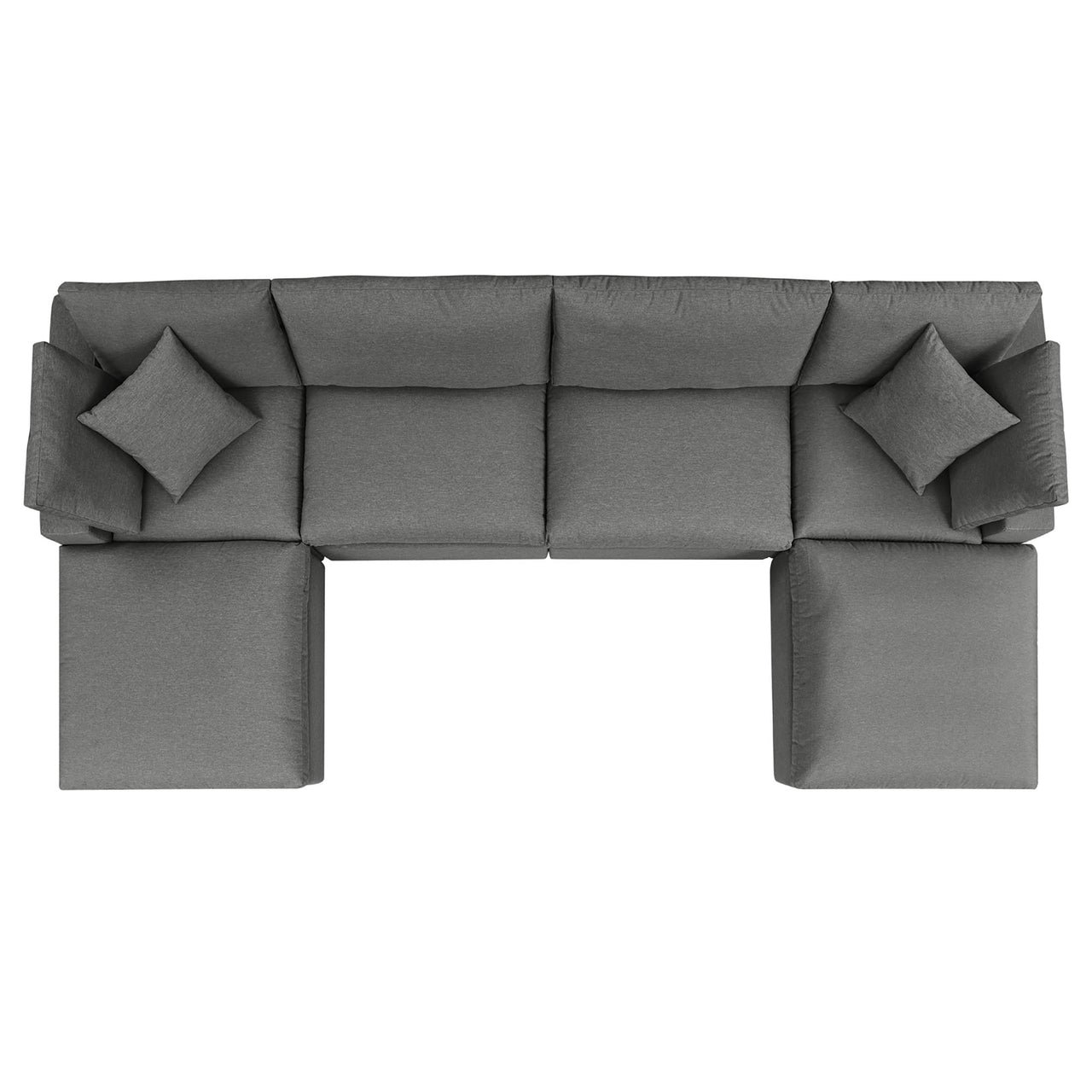 Angelic 6-Piece Alfresco Sectional, Charcoal