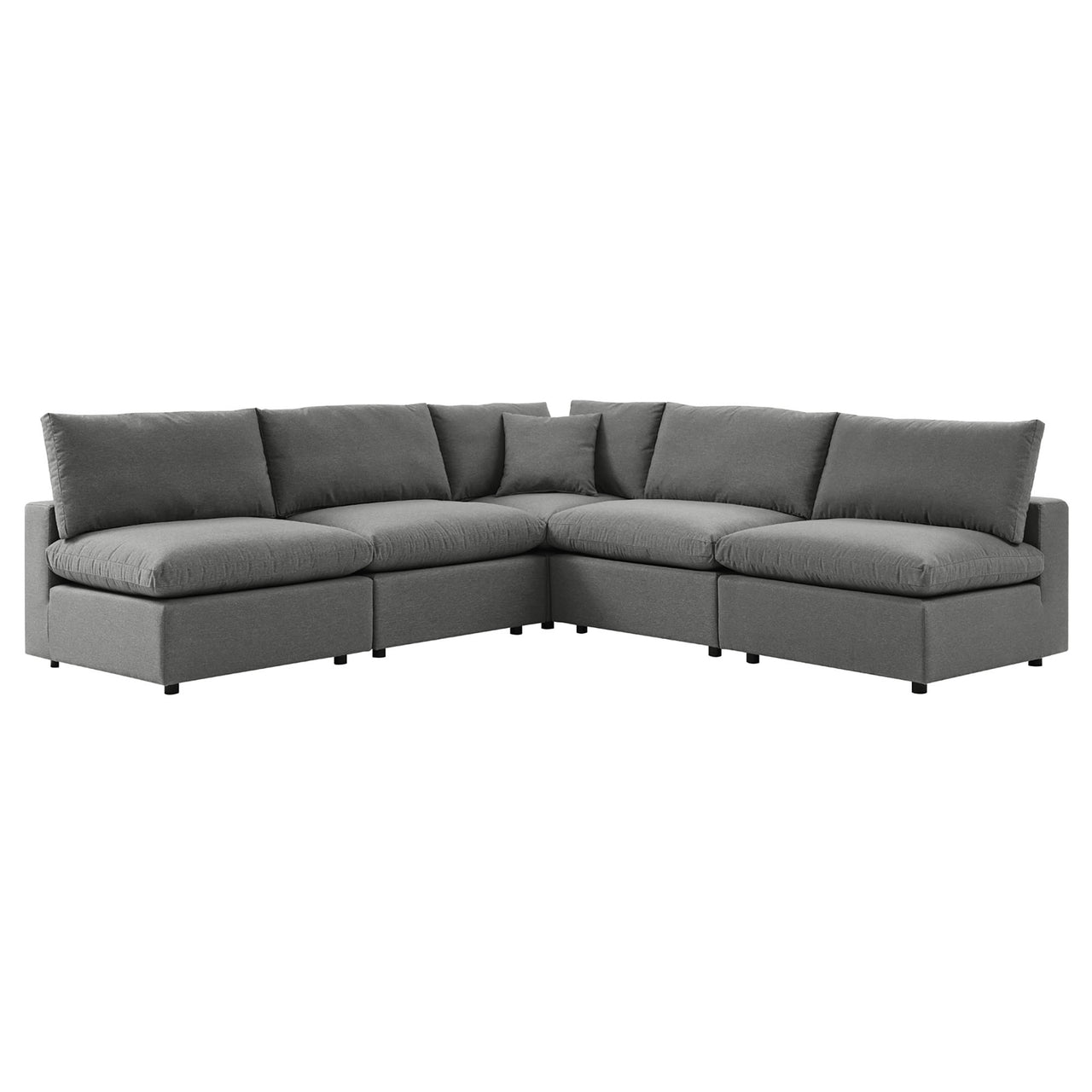 Angelic 5-Piece Alfresco Sectional, Charcoal