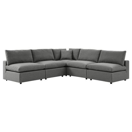 Angelic 5-Piece Alfresco Sectional, Charcoal
