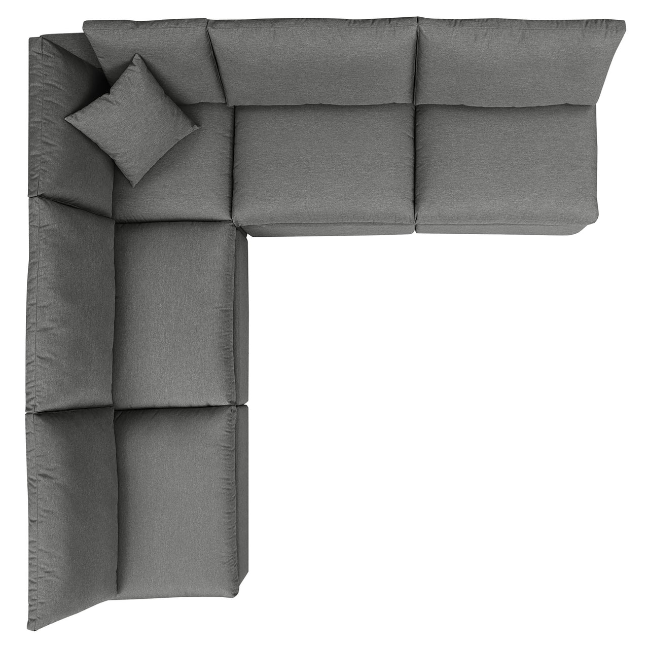 Angelic 5-Piece Alfresco Sectional, Charcoal