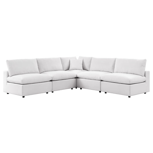 Angelic 5-Piece Alfresco Sectional, White
