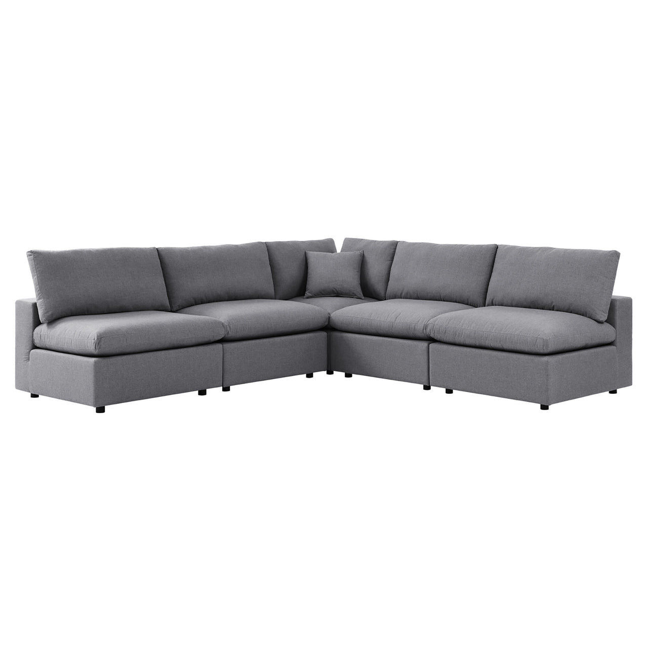 Angelic 5-Piece Sunbrella® Alfresco Sectional, Gray