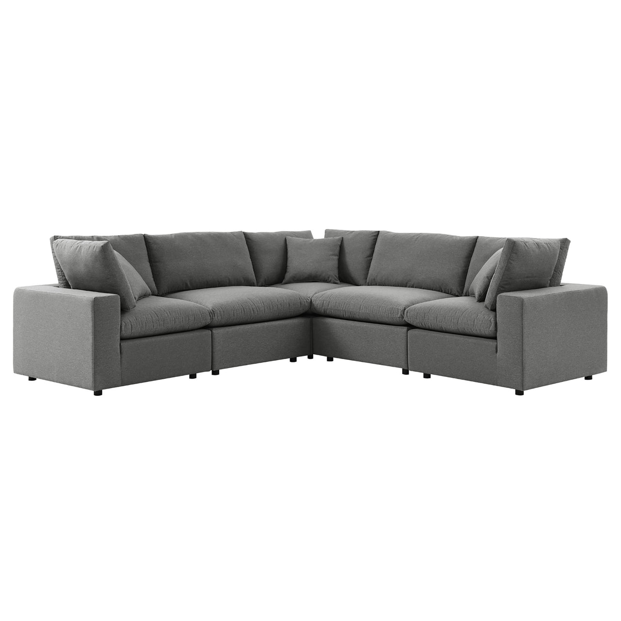 Angelic 5-Piece Alfresco Sectional, Charcoal