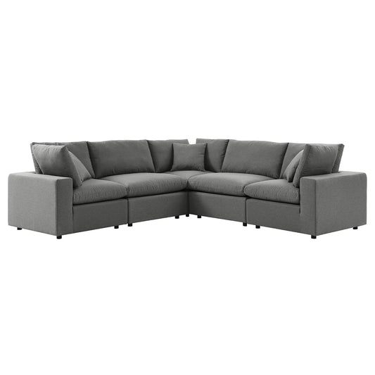 Angelic 5-Piece Alfresco Sectional, Charcoal
