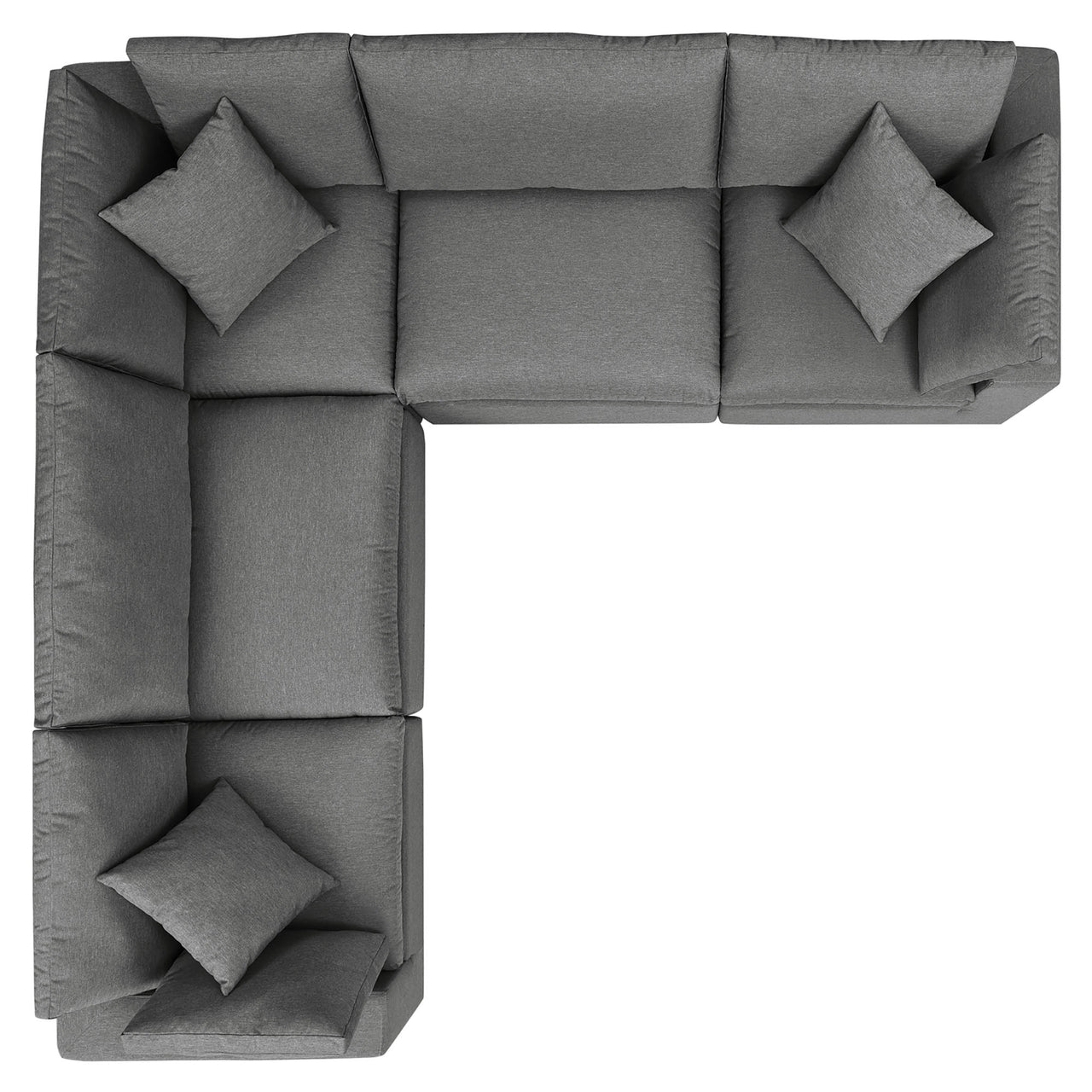 Angelic 5-Piece Alfresco Sectional, Charcoal