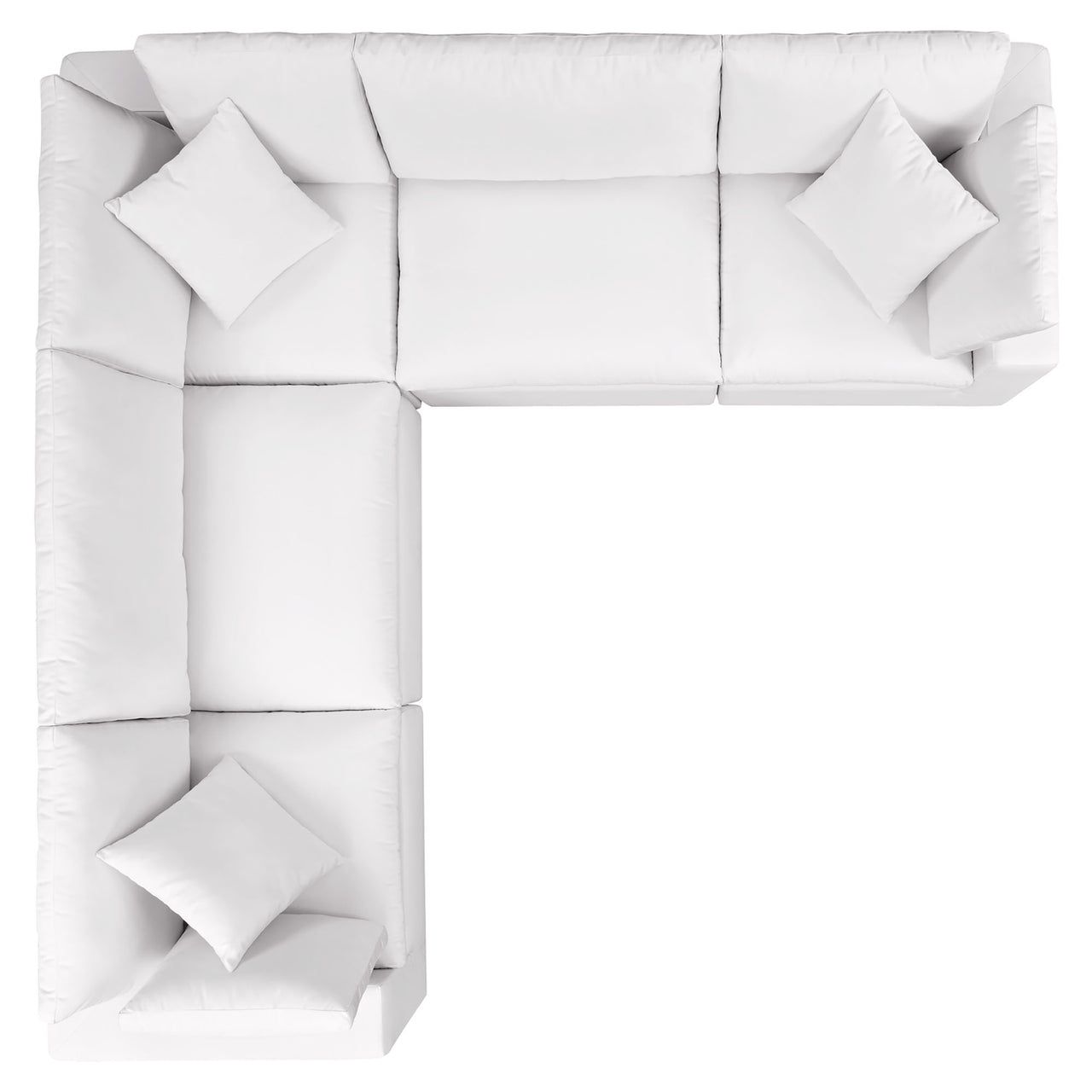 Angelic 5-Piece Alfresco Sectional, White