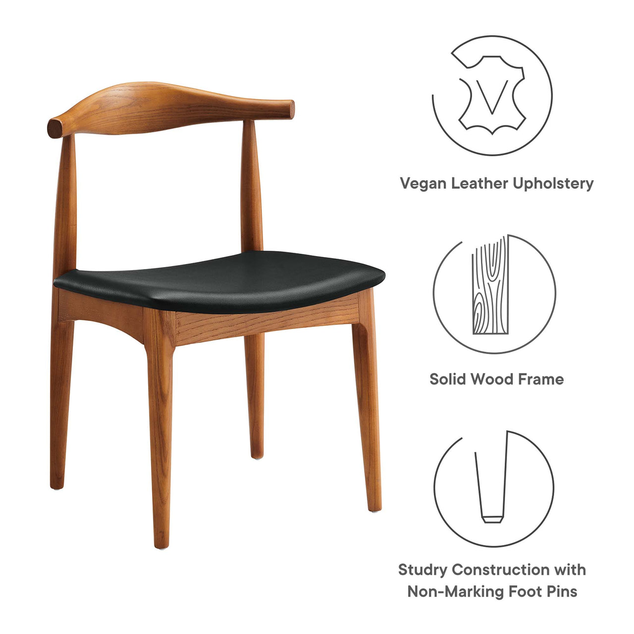 Eamesque Dining Chair, Black