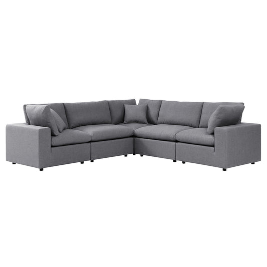 Commix 5-Piece Sunbrella® Outdoor Patio Sectional, Gray