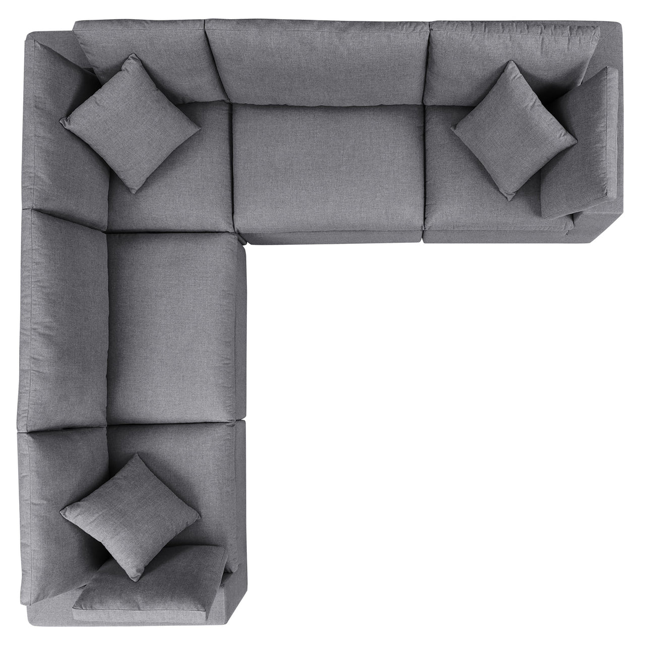 Angelic 5-Piece Sunbrella® Alfresco Sectional, Gray