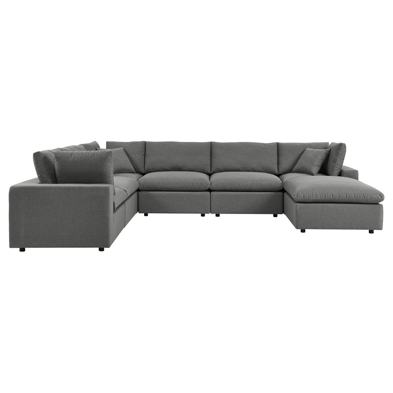 Angelic 7-Piece Alfresco Sectional, Charcoal