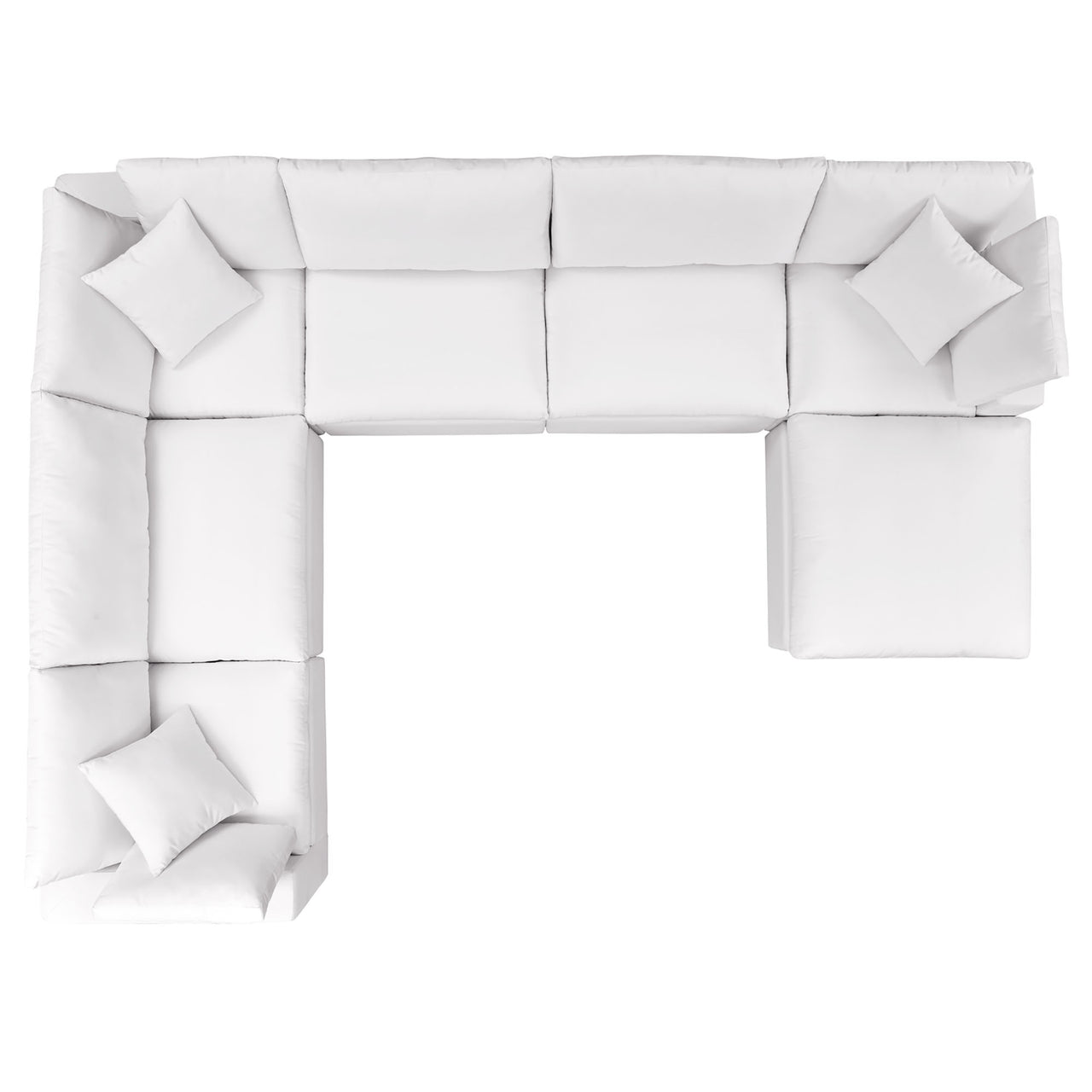 Angelic 7-Piece Alfresco Sectional, White