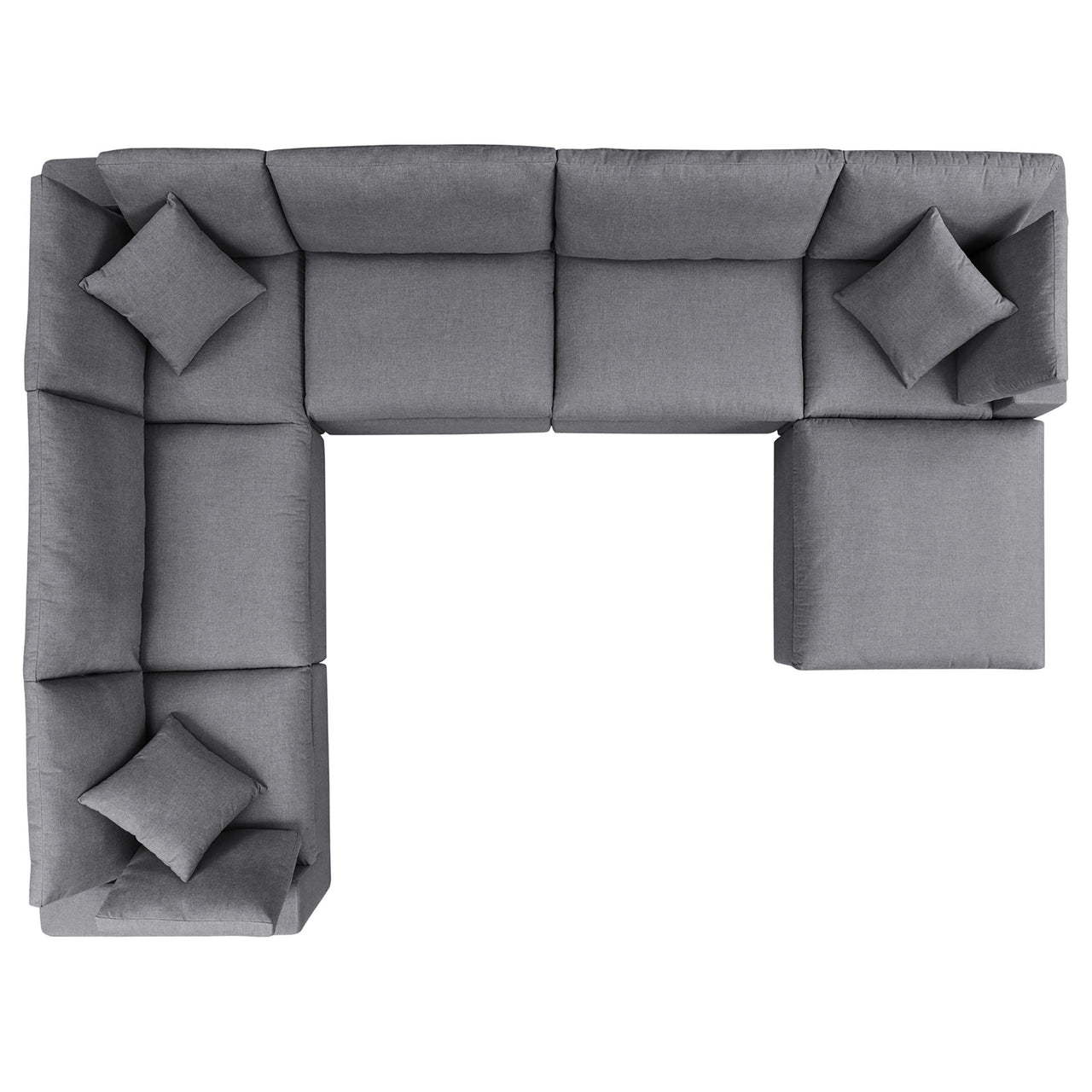 Angelic 7-Piece Sunbrella® Alfresco Sectional, Gray