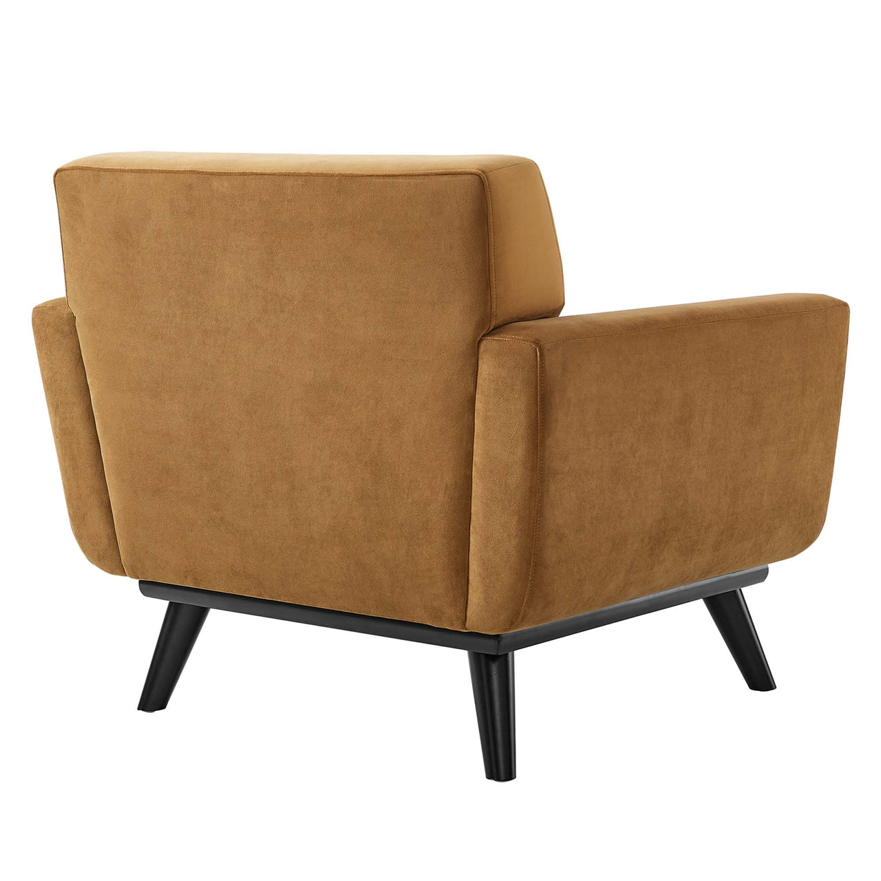 Rendezvous Velvet Armchair, Cognac
