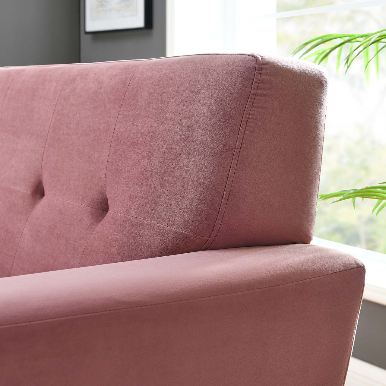 Rendezvous Velvet Armchair, Dusty Rose