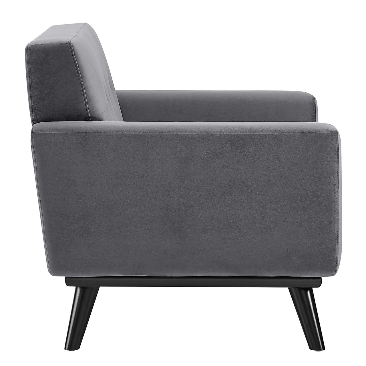Rendezvous Velvet Armchair, Gray