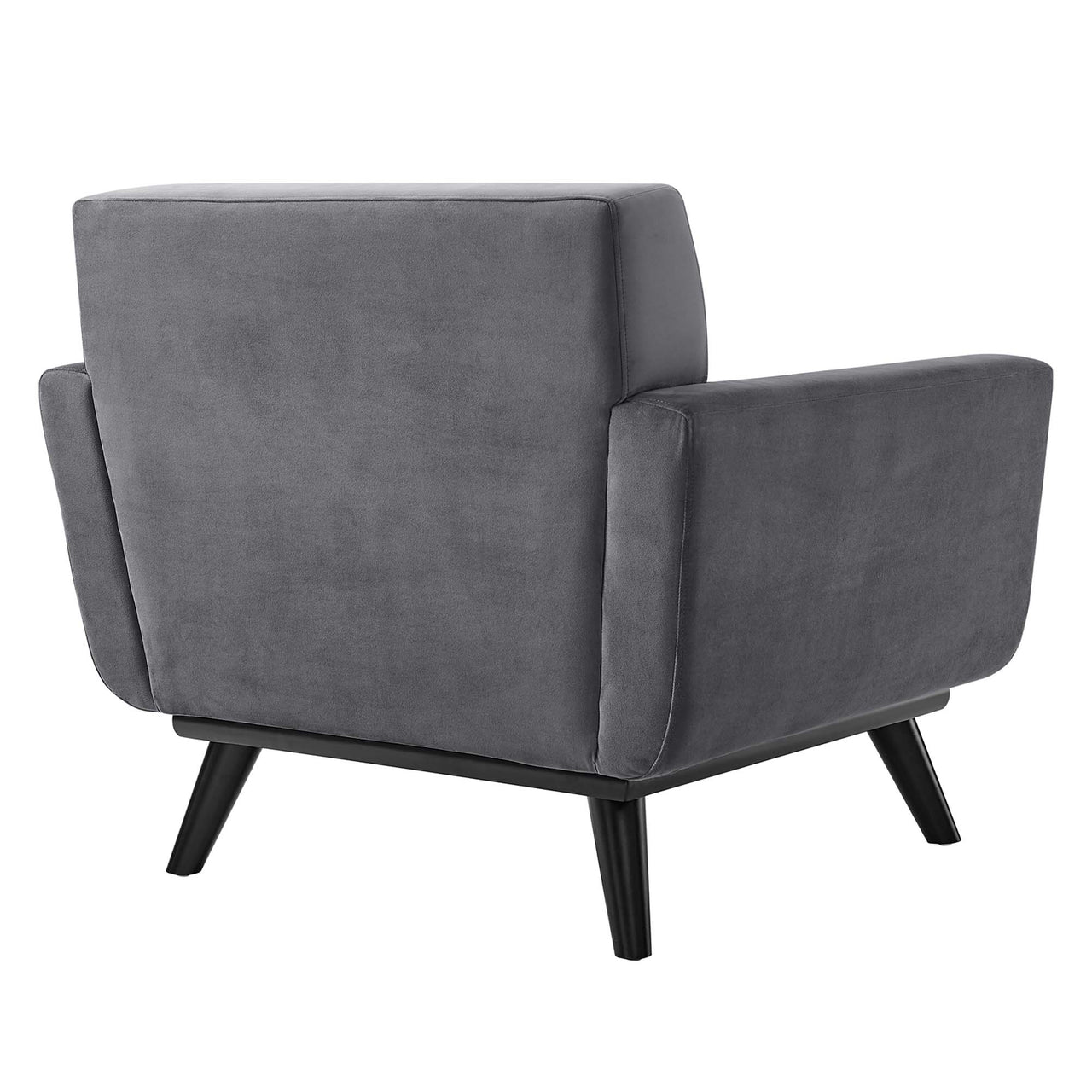 Rendezvous Velvet Armchair, Gray