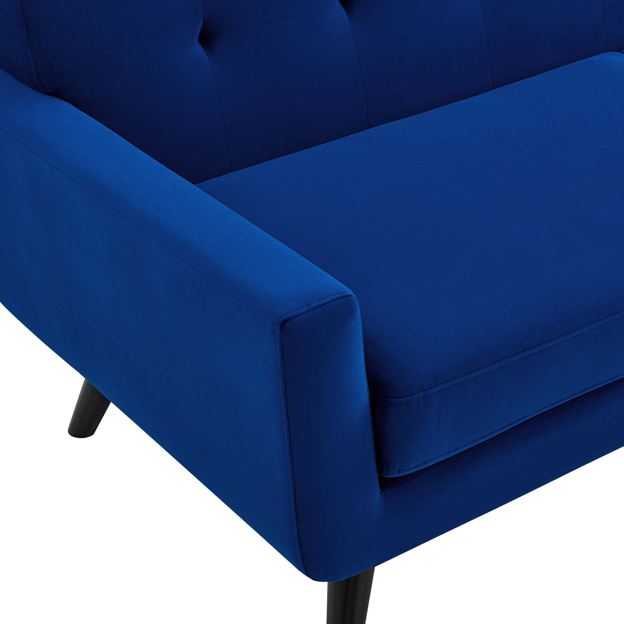 Rendezvous Velvet Armchair, Navy