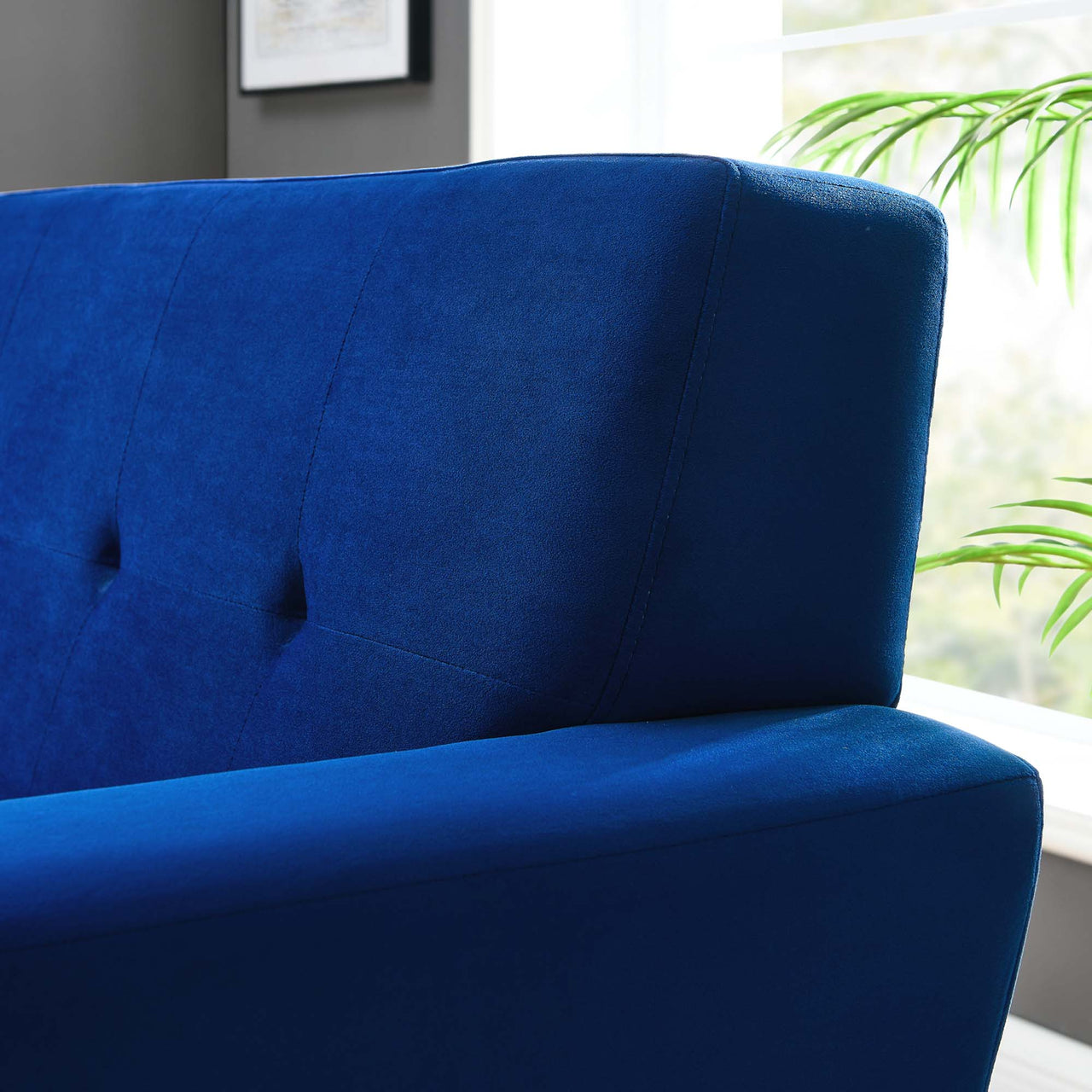 Rendezvous Velvet Armchair, Navy