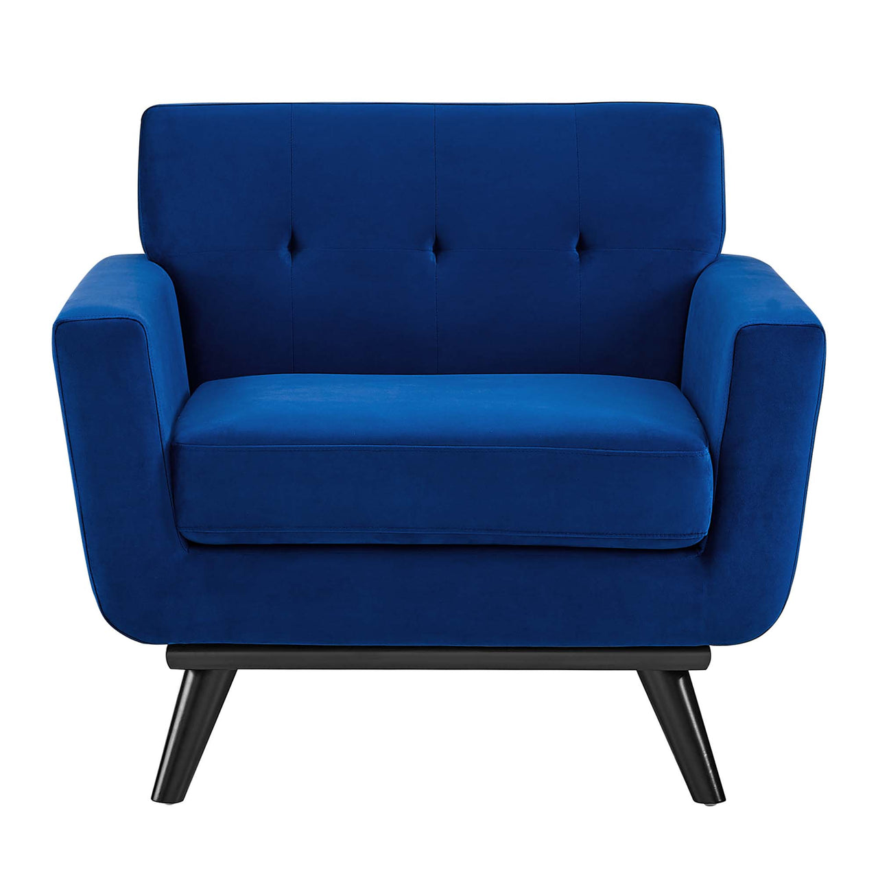 Rendezvous Velvet Armchair, Navy