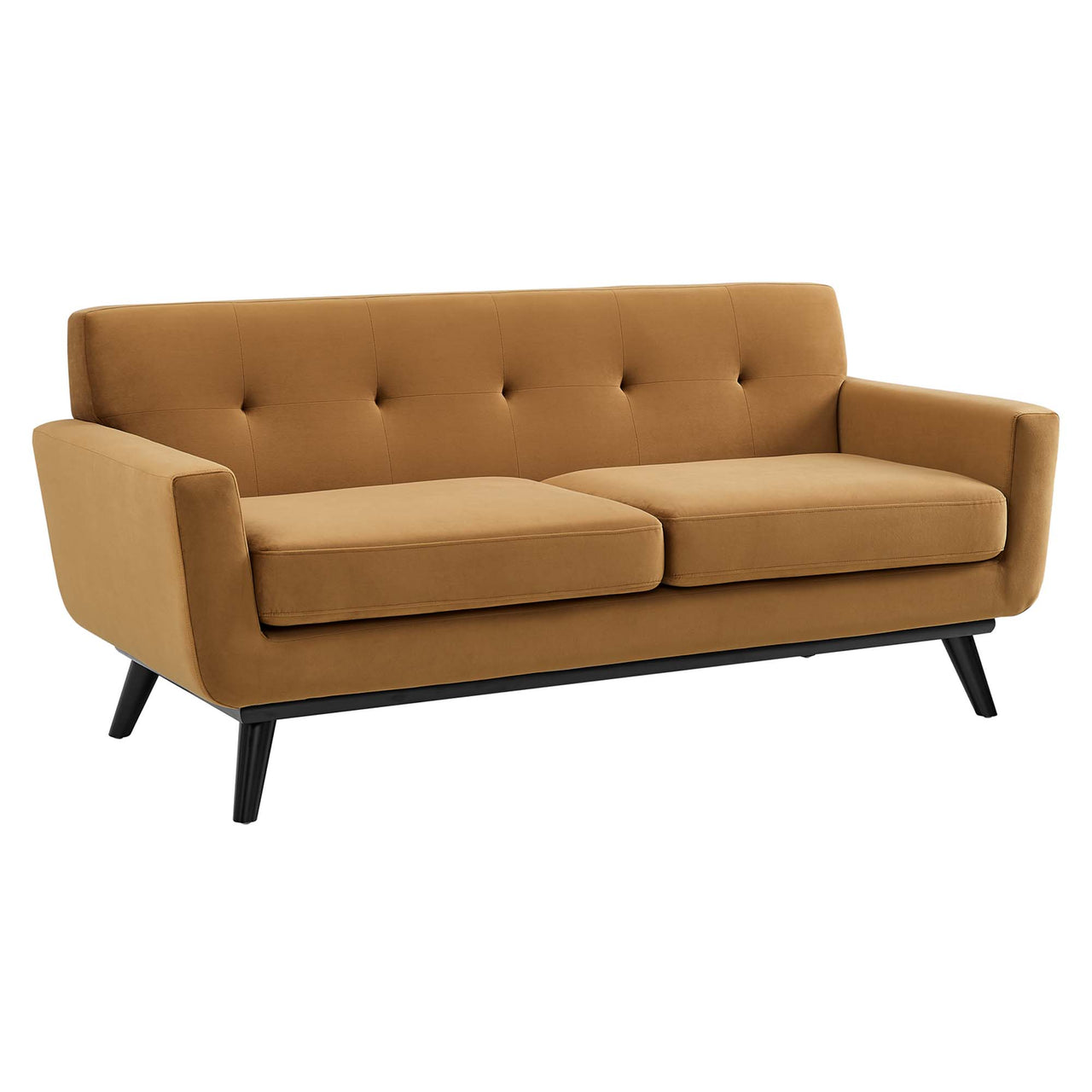 Rendezvous Velvet Loveseat, Cognac