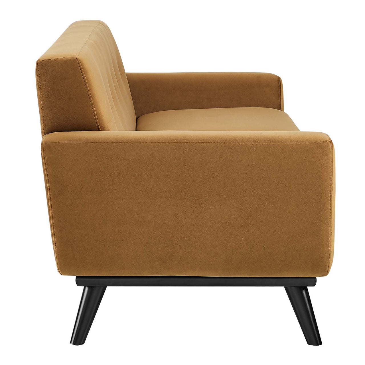 Rendezvous Velvet Loveseat, Cognac