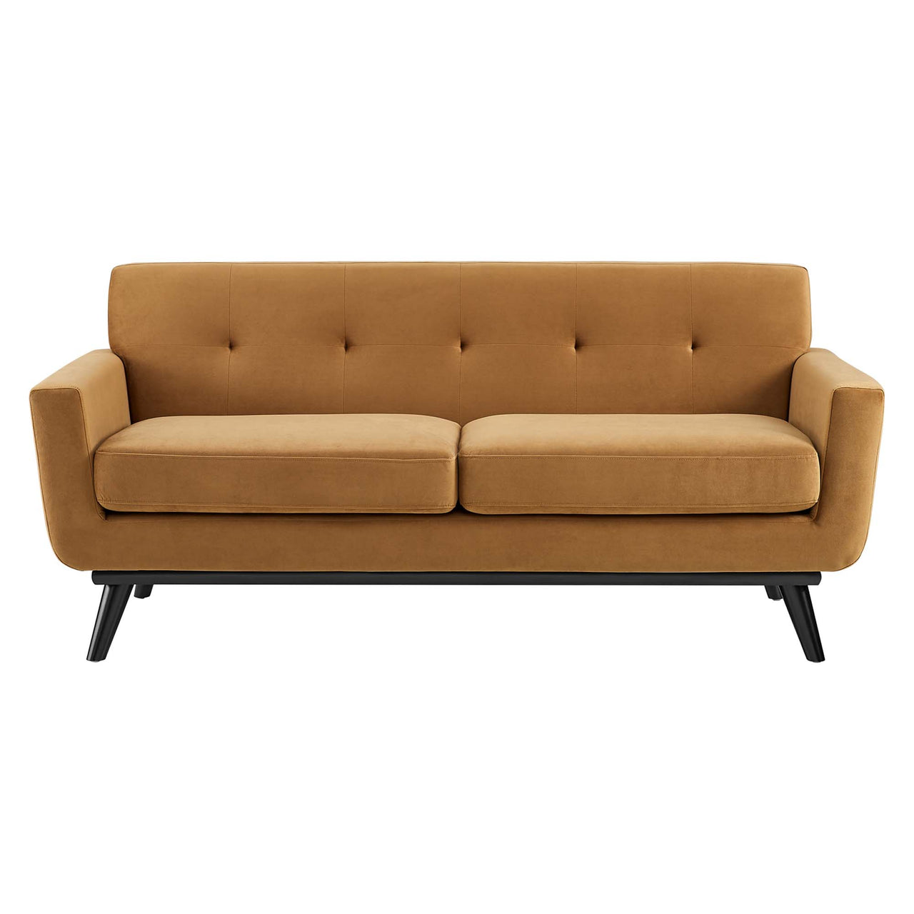 Rendezvous Velvet Loveseat, Cognac