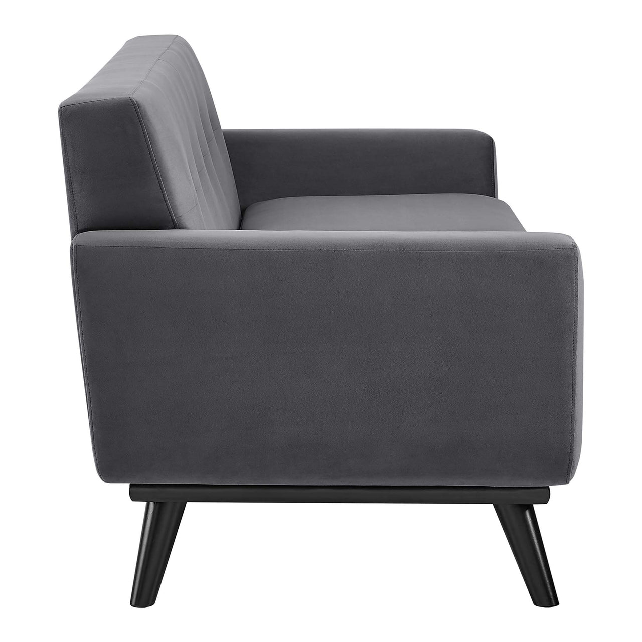 Rendezvous Velvet Loveseat, Gray