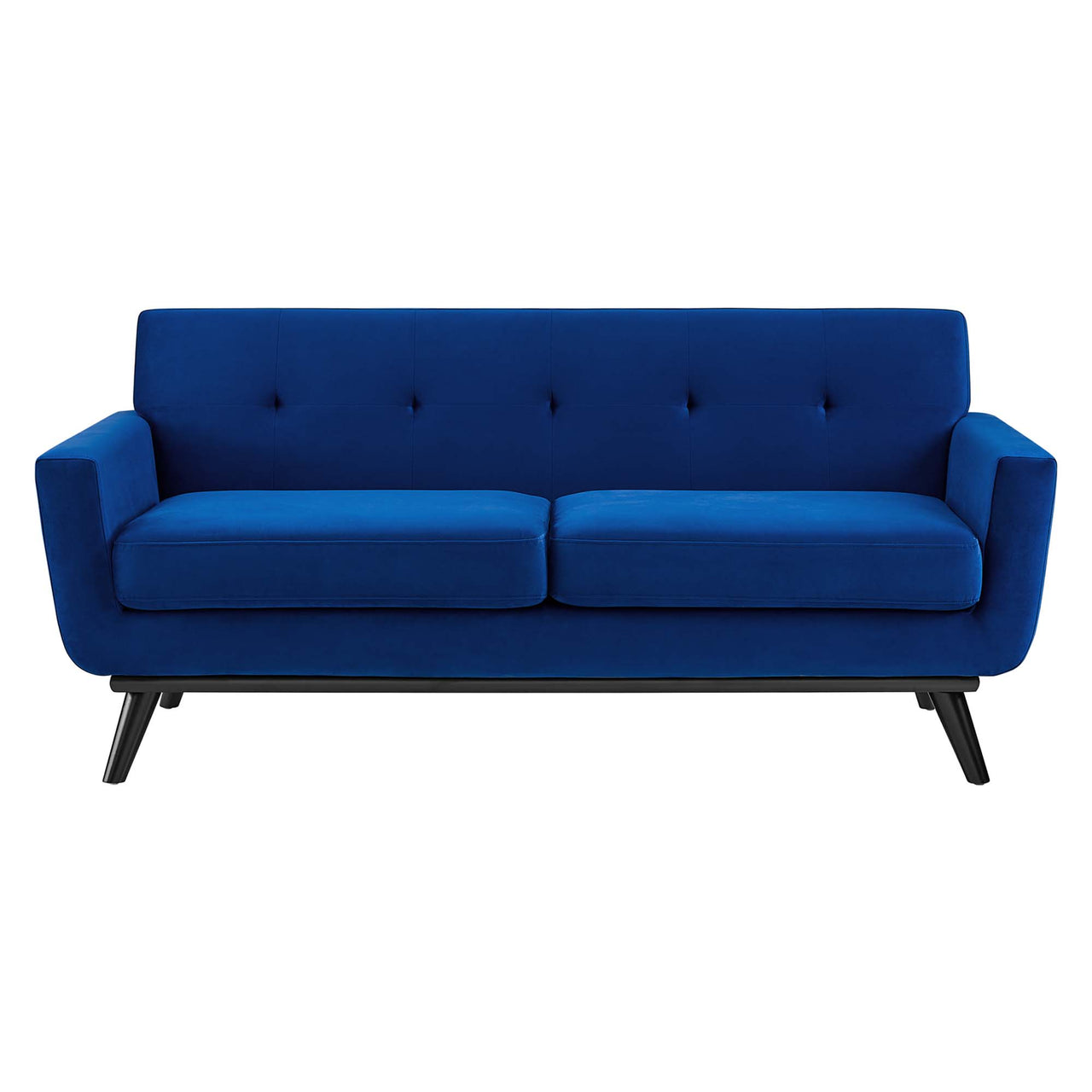 Rendezvous Velvet Loveseat, Navy