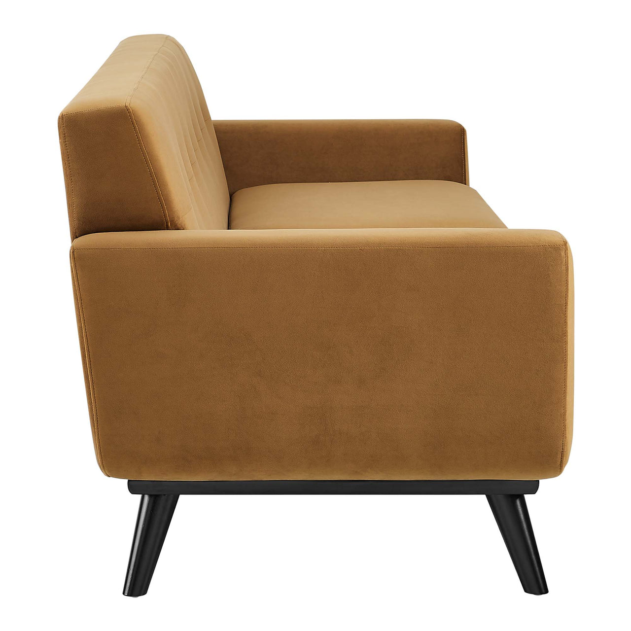 Rendezvous Velvet Sofa, Cognac