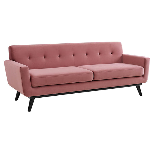 Rendezvous Velvet Sofa, Dusty Rose