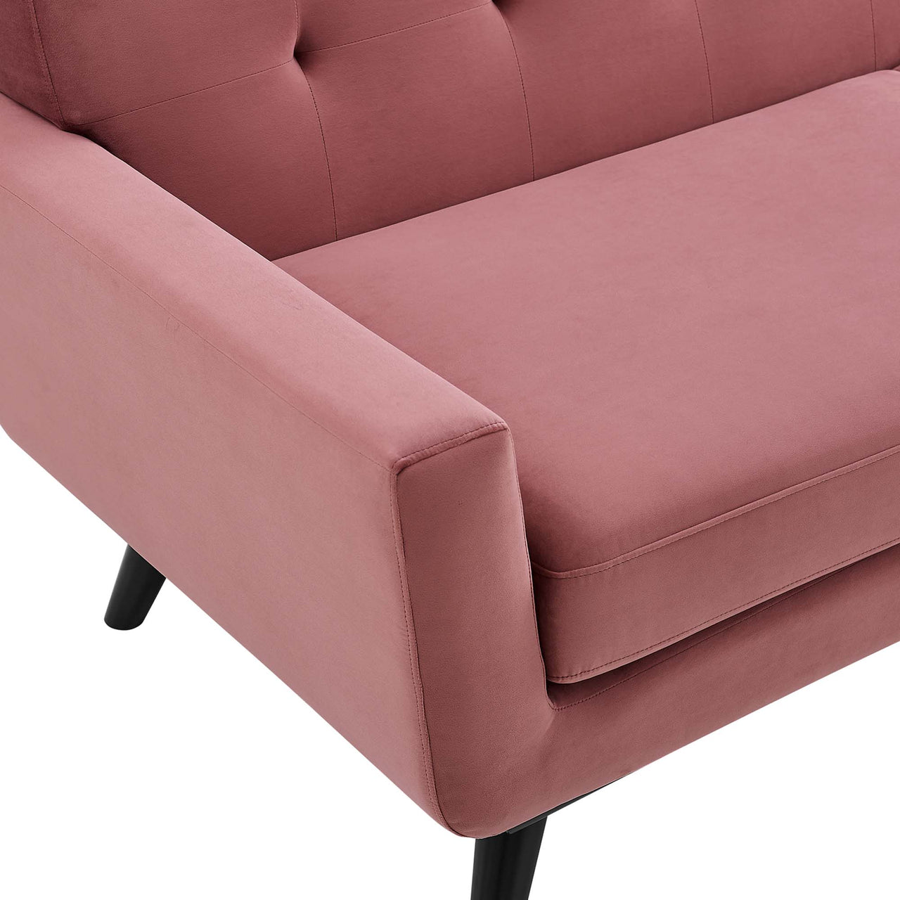 Rendezvous Velvet Sofa, Dusty Rose