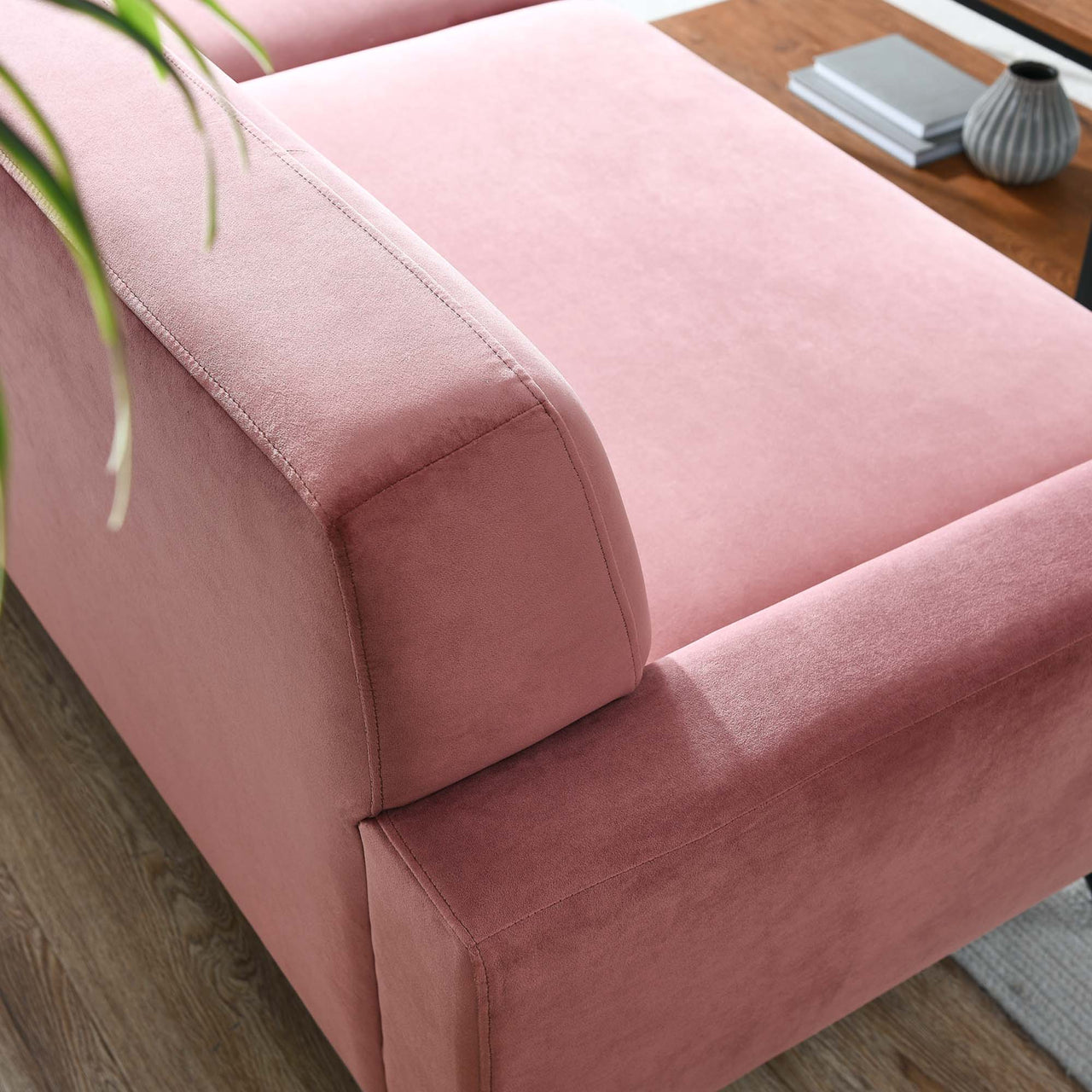 Rendezvous Velvet Sofa, Dusty Rose
