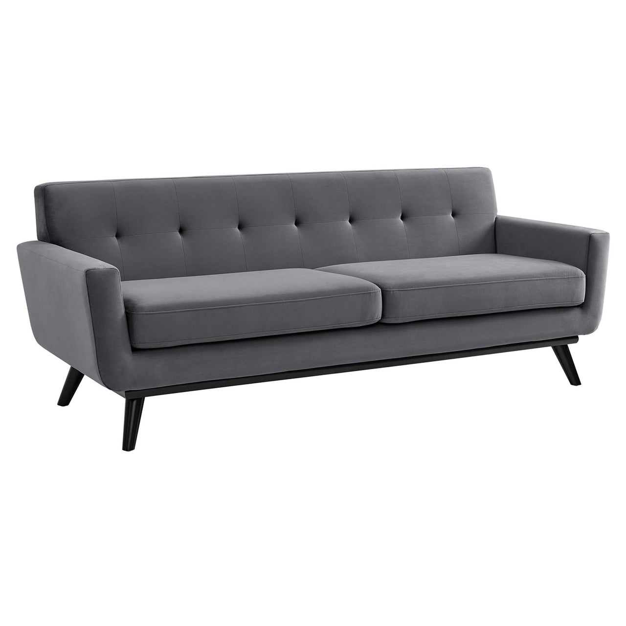 Rendezvous Velvet Sofa, Gray