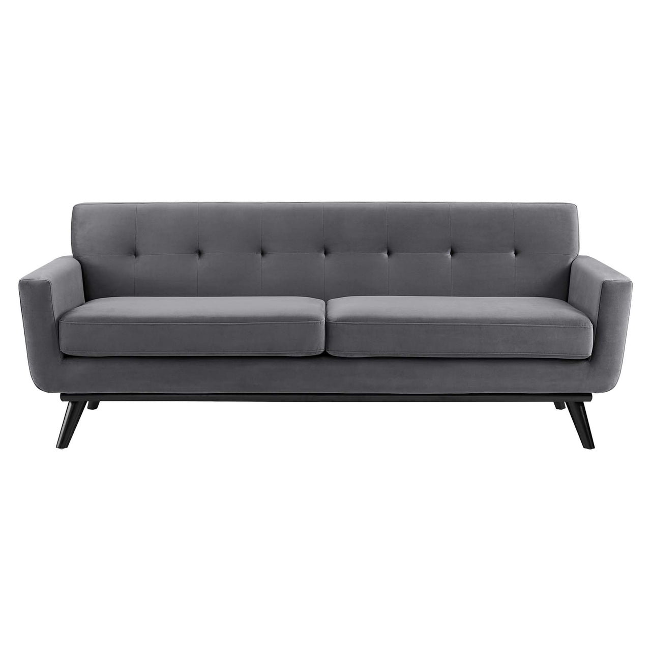 Rendezvous Velvet Sofa, Gray