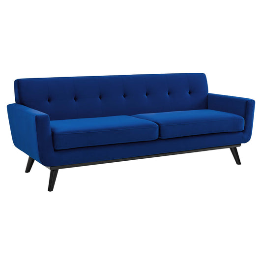 Rendezvous Velvet Sofa, Navy