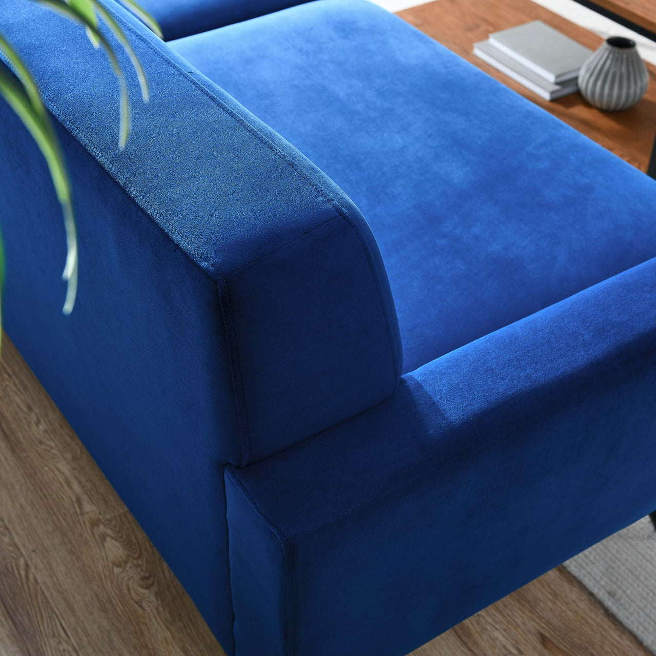 Rendezvous Velvet Sofa, Navy