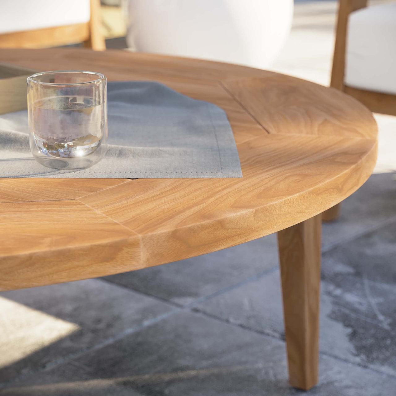 Teca Alfresco Coffee Table, Natural Wood