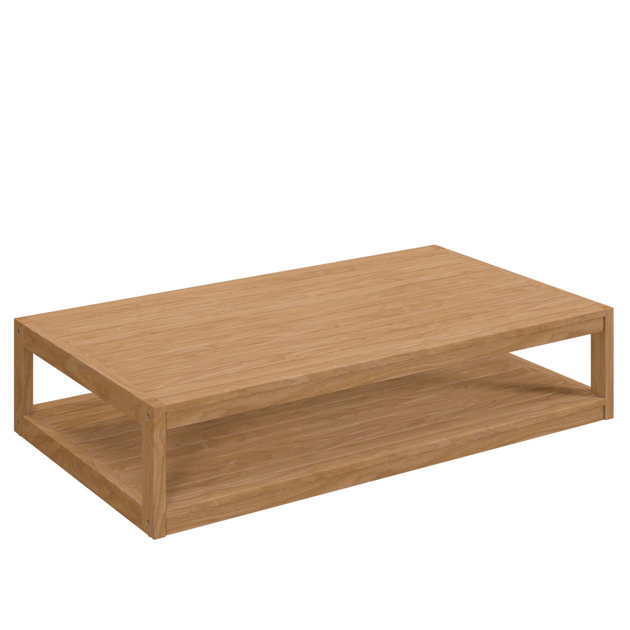 Ladder Rung Alfresco Teak Coffee Table, Natural Wood