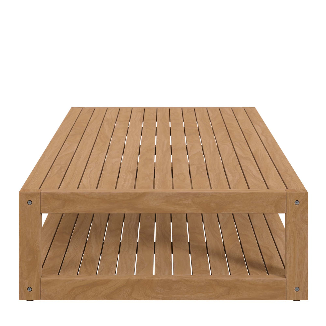 Ladder Rung Alfresco Teak Coffee Table, Natural Wood