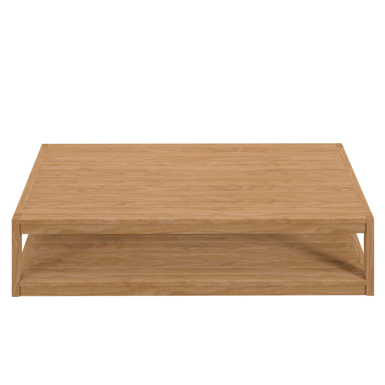 Ladder Rung Alfresco Teak Coffee Table, Natural Wood